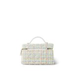 25C White/Multicolor Tweed Quilted Classic Clutch With Chain LGHW - Image 3