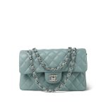 Blue Caviar Quilted Classic Flap Small Silver Hardware - Image 13