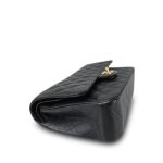 20S Black Caviar Quilted Classic Flap Medium Gold Hardware - Image 7