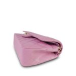 22S Pink Caviar Quilted Medium Classic Flap Light Gold Hardware - Image 11