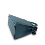 Kelly Sellier 28 Blue Jean Veau Epsom Palladium Plated E Square Stamp - Image 20