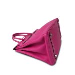 Birkin 30 (Candy Model) Rose Tyrien / Rubis Veau Epsom Leather Palladium Plated P Square Stamp - Image 15