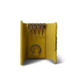 23C Yellow Caviar Quilted Key Holder Wallet Light Gold Hardware - Image 7