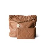 Caramel Calfskin Quilted 22 Hobo Bag Medium Aged Gold Hardware - Image 13
