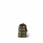 19A Egyptian Tweed Quilted Mini Rectangular Flap Light Gold Hardware - Image 4