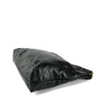 22S Black Calfskin Quilted 22 Hobo Bag Small Aged Gold Hardware - Image 11