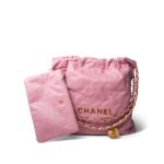Light Pink Calfskin Quilted 22 Hobo Bag Small - Image 2