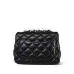 Black Caviar Quilted Square Flap Mini Silver Hardware - Image 2