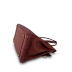 Birkin 35 Rouge H Buffle Skipper Gold Plated [F] Stamp - Image 4