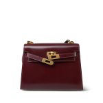 Mini Kelly 20 Rouge H Box Calfskin Gold Plated R Circle Stamp - Image 14