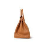 Birkin 35 Fjord Natural Sable Gold Plated B Square Stamp - Image 12