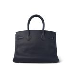Birkin 30 Bleu Nuit Togo Gold Plated D Stamp - Image 8