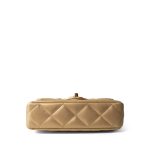 23P Gold Lambskin Quilted Mini Sweetheart Single Flap Bag Aged GHW - Image 6