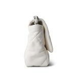 22S White Lambskin Quilted 19 Flap Small Mixed Hardware - Image 3