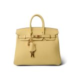 Birkin 25 Jaune Poussin Togo Gold Plated Z Stamp - Image 11