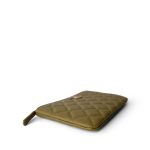 23A Green Caviar Quilted Crystal CC Small Classic O Case Pouch - Image 5