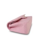 22C Sakura Pink Caviar Quilted Small Classic Flap LGHW - Image 10