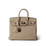 Birkin 25 Trench Togo / Rose Texas Palladium Plated U Stamp