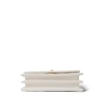 White Caviar Quilted Flap Charm Wallet On Chain WOC Gold Hardware - Image 7