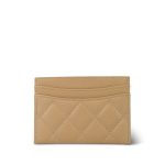 Beige Clair Caviar Quilted Classic Card Holder GHW - Image 3