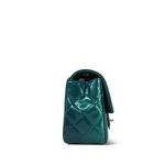 23P Multi-Tone Green Patent Quilted Mini Rectangular Flap Light Gold Hardware - Image 5