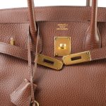 Birkin 30 Brown Ardennes Marron Plated [B] Stamp - Image 9