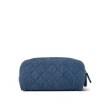 24C Blue Denim Quilted Cosmetic Pouch On Chain LGHW - Image 3
