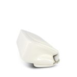White Patent Camellia Single Flap Bag Silver Hardware - Image 9