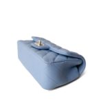 21C Sky Blue Lambskin Quilted Single Flap Mini Rectangular Light Gold Hardware - Image 6