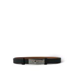 Kelly Belt Noir Epsom Palladium Plated C Stamp