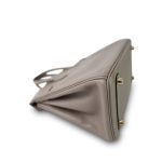 Birkin 25 Gris Asphalte Taurillon Novillo Gold Plated Y Stamp - Image 13