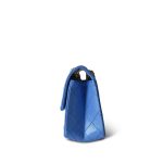 24P Blue Aged Calfskin Quilted Mini Reissue 2.55 Flap Aged Gold Hardware - Image 3