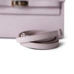 Kelly Wallet To Go Mauve Pale Epsom Palladium Plated B Stamp - Image 2