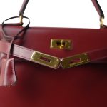 Kelly Sellier 28 Rouge H Box Calfskin Gold Plated W Circle Stamp - Image 11