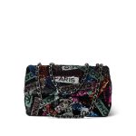 24C Multicolor Sequin Logo Quilted Rectangular Mini Flap Ruthenium Hardware - Image 12