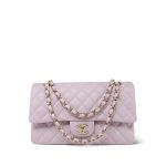 21S Light Pink Caviar Quilted Classic Flap Medium Light Gold Hardware - Image 12