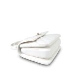 24C White Lambskin Quilted Lacquered Trendy CC Mini Light Gold Hardware - Image 7