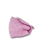 23P Lilac/ Pink Caviar Quilted Small Coco Chain Handle Aged Gold Hardware - Image 13