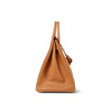 Birkin 35 Fjord Natural Sable Gold Plated B Square Stamp - Image 13