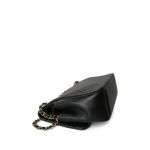 Black Lambskin Quilted A Real Catch Flap Aged Gold Hardware - Image 3