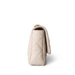 23P Light Beige Lambskin Quilted Funky Town Flap Antique GHW - Image 5