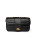 Black Horizontal Mademoiselle Multi Flap Bag GHW