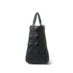 Black Lambskin Cannage Lady Dior Medium - Image 7