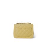 21C Light Yellow Lambskin Quilted Mini Square Flap Light Gold Hardware - Image 4