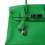 Hermes Birkin 30 Bambou Togo Palladium Plated [R] Stamp - Image 3