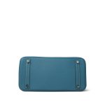 Birkin 30 Bleu Jean Veau Togo Palladium Plated I Square Stamp - Image 6