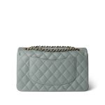 Light Green Caviar Quilted Classic Flap Medium Light Gold Hardware - Image 9