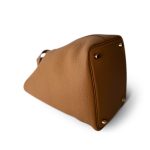 Picotin Lock 18 Biscuit Taurillon Clemence Gold Plated U Stamp - Image 11
