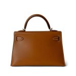 Mini Kelly Sellier Natural Sable Butler Calfskin Gold Plated Y Stamp - Image 5