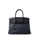 Birkin 30 Bleu Nuit Togo Palladium Plated Z Stamp